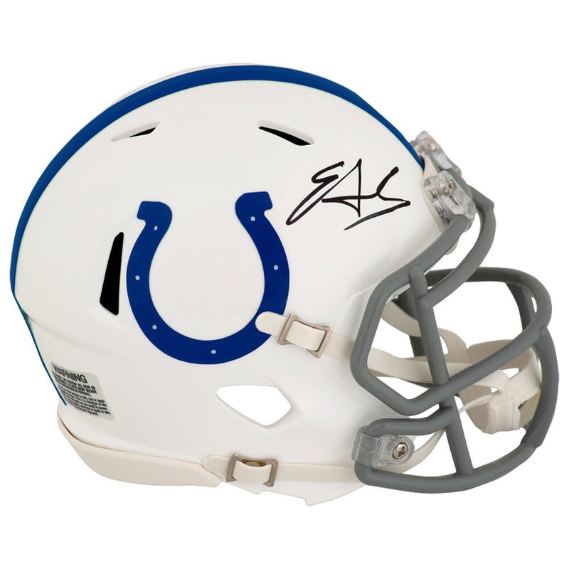 Edgerrin James Signed Colts Riddell Speed Mini Helmet – (SCHWARTZ SPORTS COA)