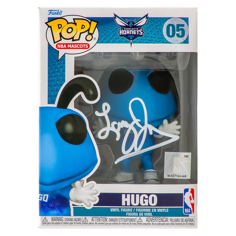 Larry Johnson Signed Hornets Hugo NBA Mascot Funko Pop Doll #05 – (BECKETT COA)