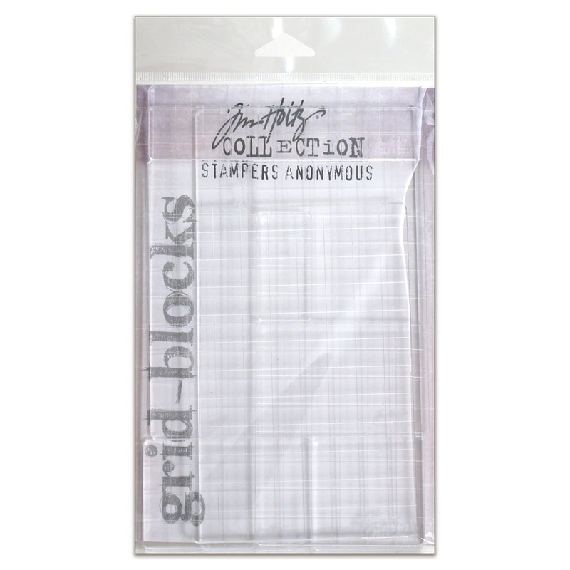 Stampers Anonymous Tim Holtz Acrylic Stamping Grid Blocks – 9 Pcs