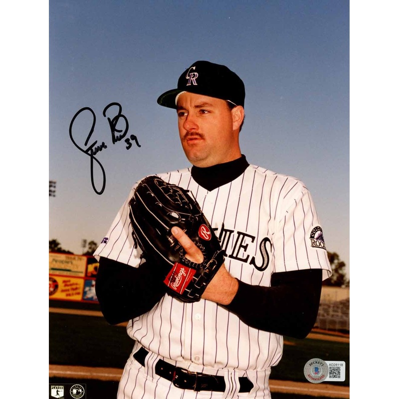 Steve Reed Autographed/Signed Colorado Rockies 8×10 Photo BAS 50401