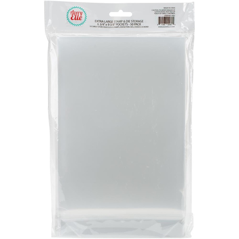 Avery Elle Stamp & Die Storage Pockets 50/Pkg Extra Large 6.75X9.25