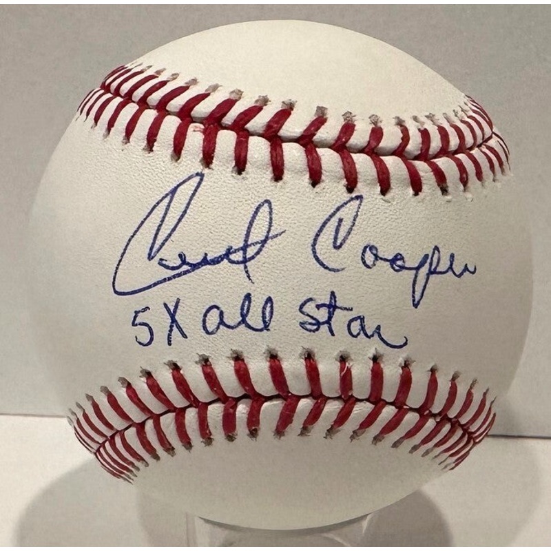 Brewers CECIL COOPER Signed Official MLB Baseball AUTO w/ 5 x All Star – BAS