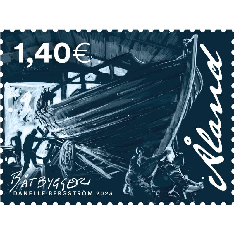 Btbyggeri -ostmplat|Frimrke|Gutterpar|Strip|Helark