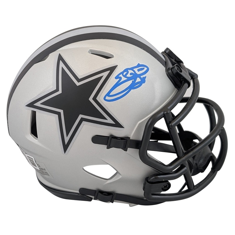 Cowboys Emmitt Smith Authentic Signed Rave Speed Mini Helmet BAS Witnessed