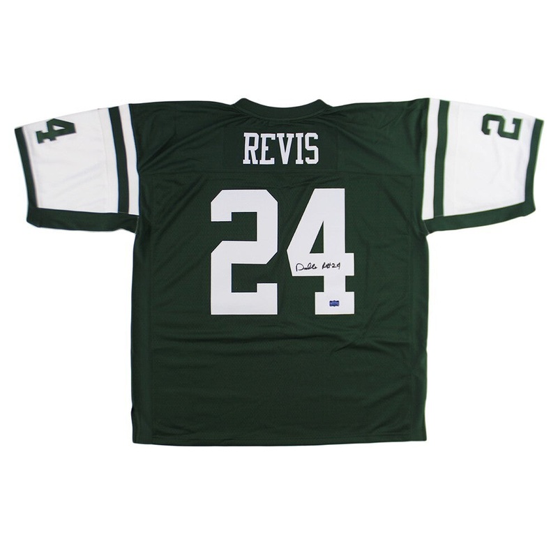Darrelle Revis Signed New York Jets Mitchell & Ness Green NFL Jersey