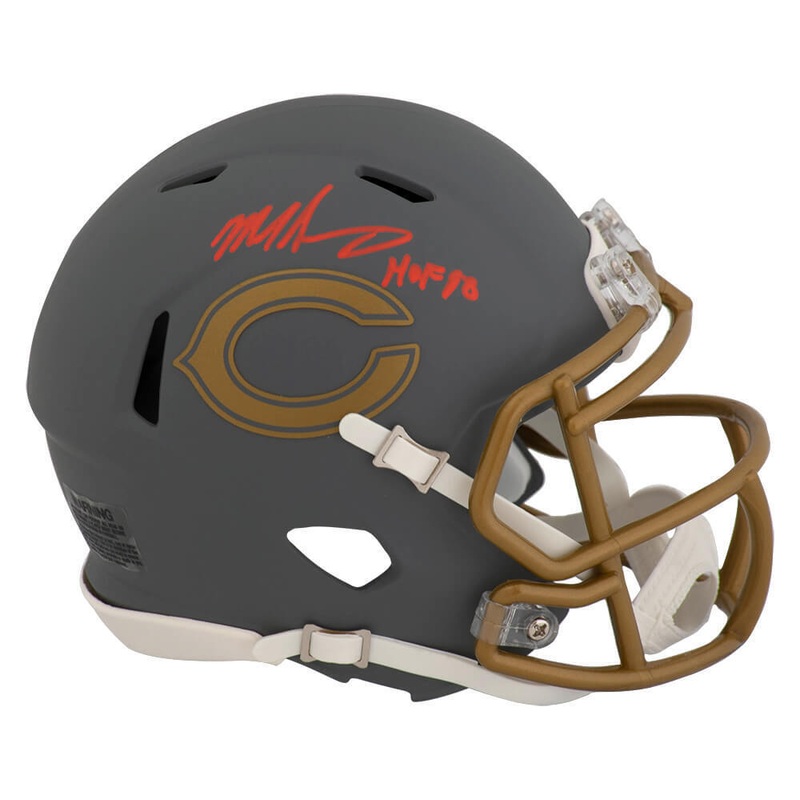 Mike Singletary Signed Bears SLATE Riddell Mini Helmet w/HOF’98 – (SCHWARTZ COA)