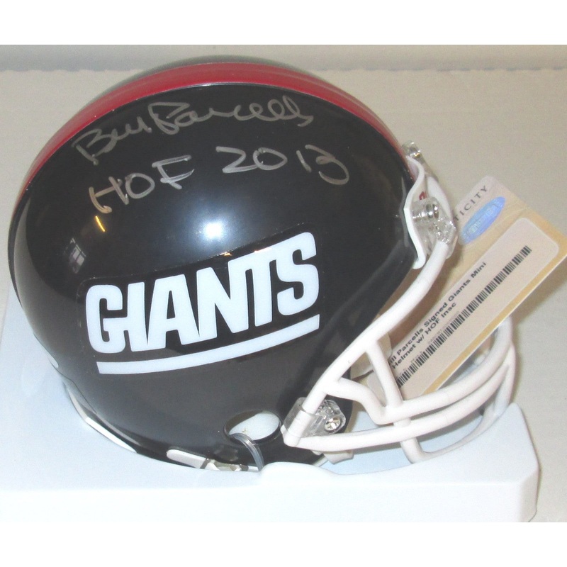 New York Giants BILL PARCELLS Signed Mini Helmet AUTO w/ HOF 2013 – STEINER!