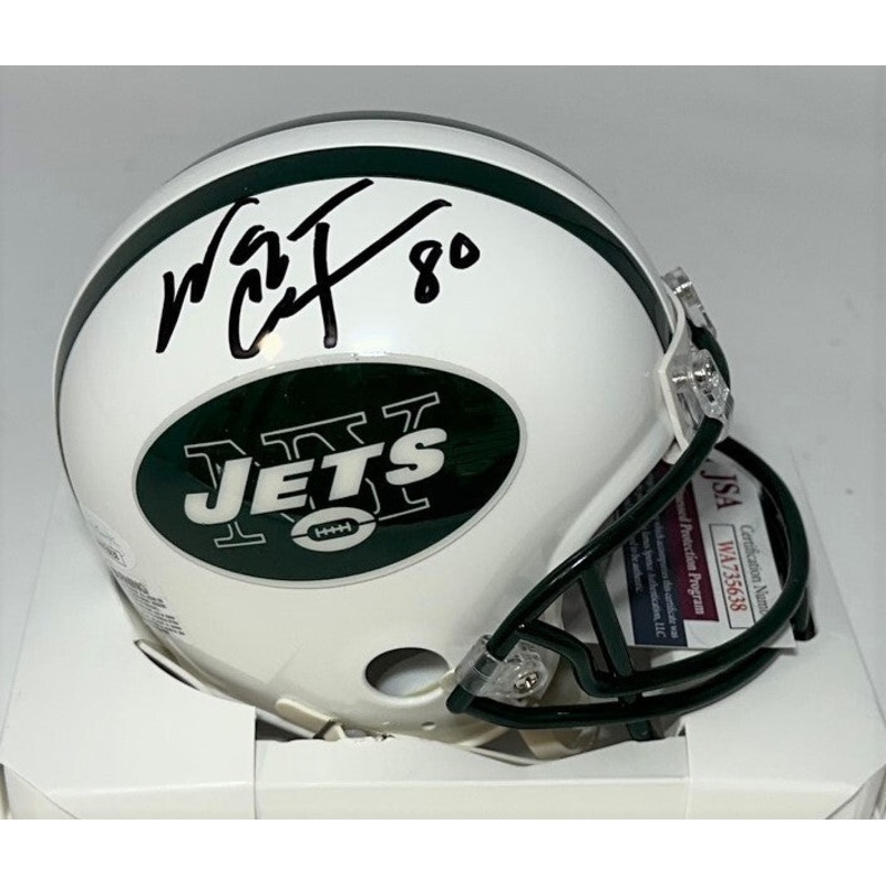NY Jets Receiver WAYNE CHREBET Signed Riddell VSR4 Mini Helmet AUTO – JSA