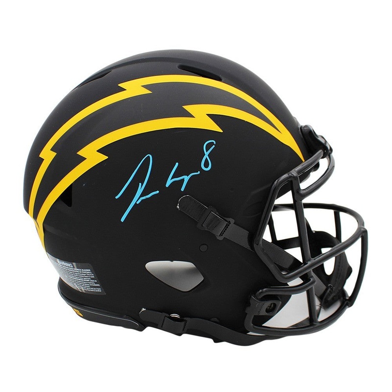 Omarion Hampton Signed Los Angeles Chargers Speed Authentic Eclipse NFL Helmet