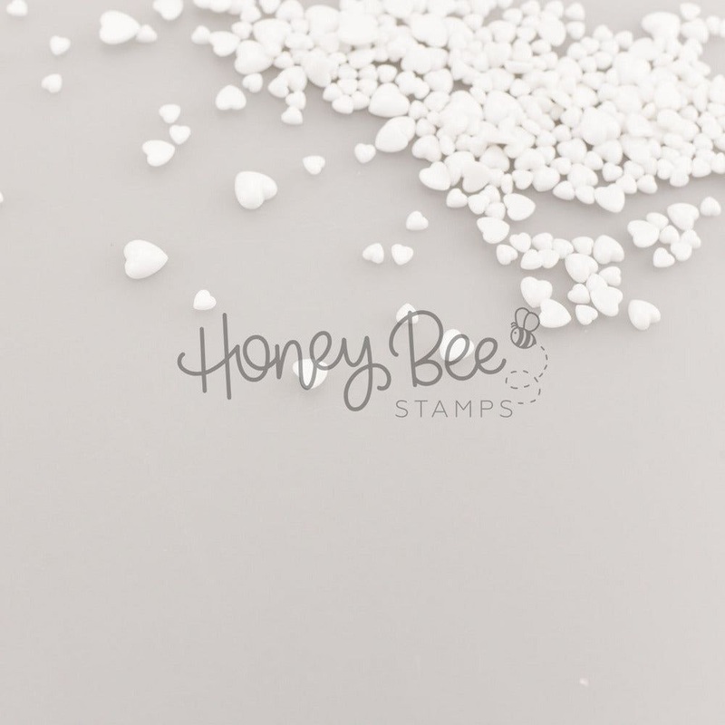 Pure – White Acrylic Hearts Mix
