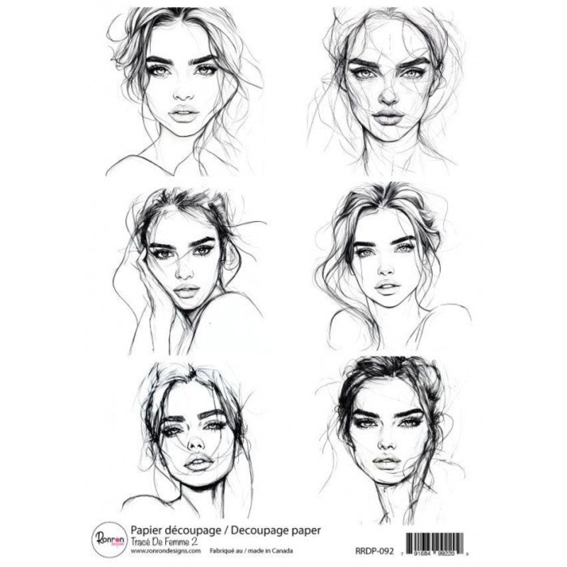 Ronron designs -Papier de riz: Trac De Femme 2