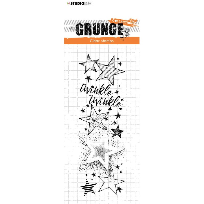 SL Clear Stamp Twinkle Twinkle Stars Grunge 52x148x3mm 1 pc nr.98