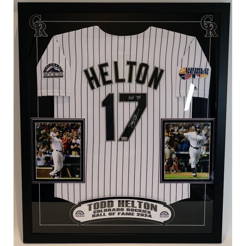 Todd Helton Autographed/Inscribed HOF ’24 2007 WS Jersey Deluxe Frame TriStar