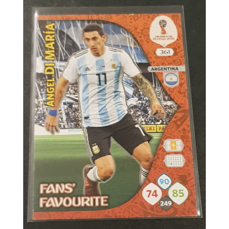 2018 Panini Adrenalyn FIFA 365 Angel de Maria #361 Trading Card