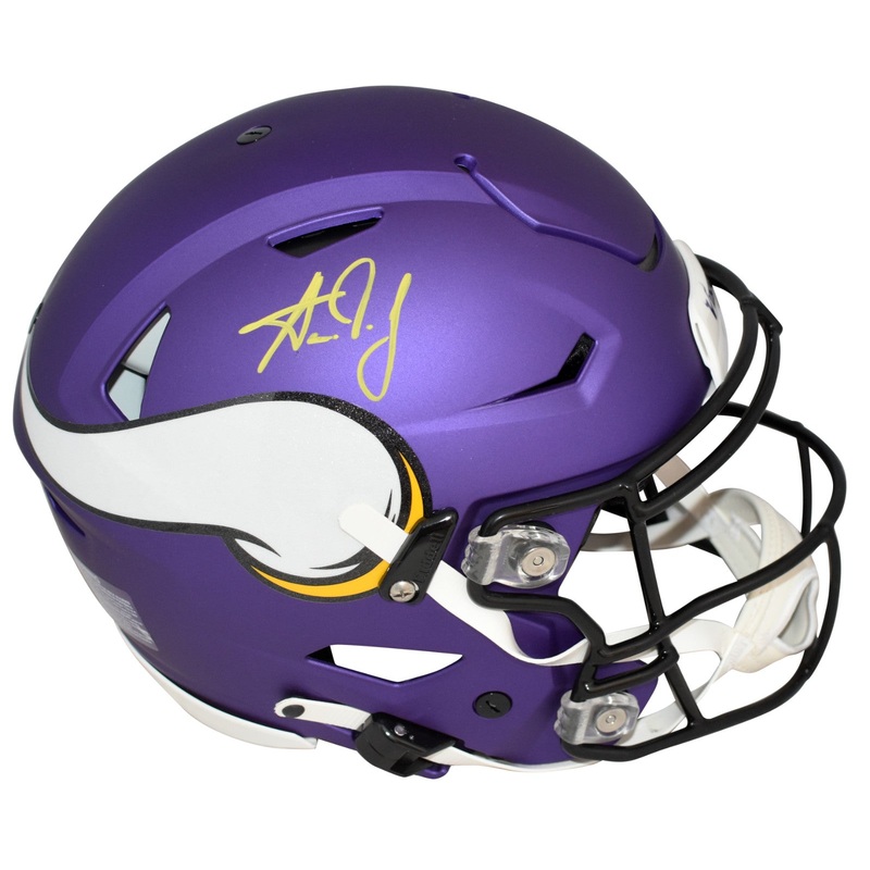 AARON JONES SIGNED MINNESOTA VIKINGS AUTHENTIC SPEEDFLEX HELMET BECKETT