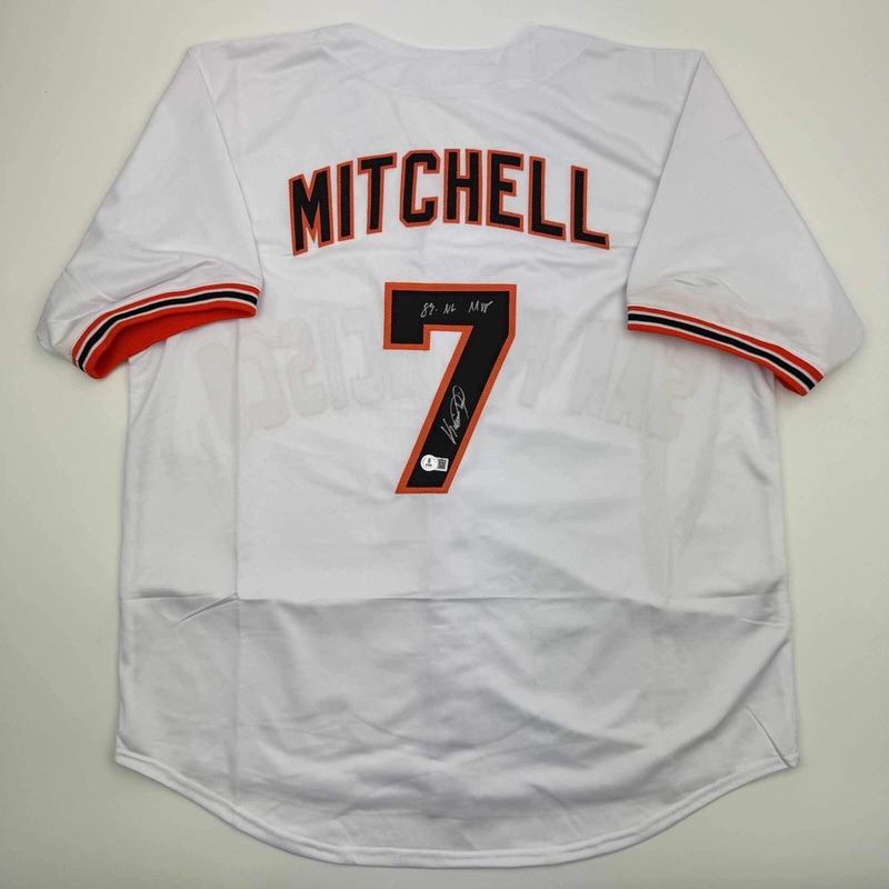 Autographed/Signed Kevin Mitchell 89 MVP San Francisco White Jersey BAS COA
