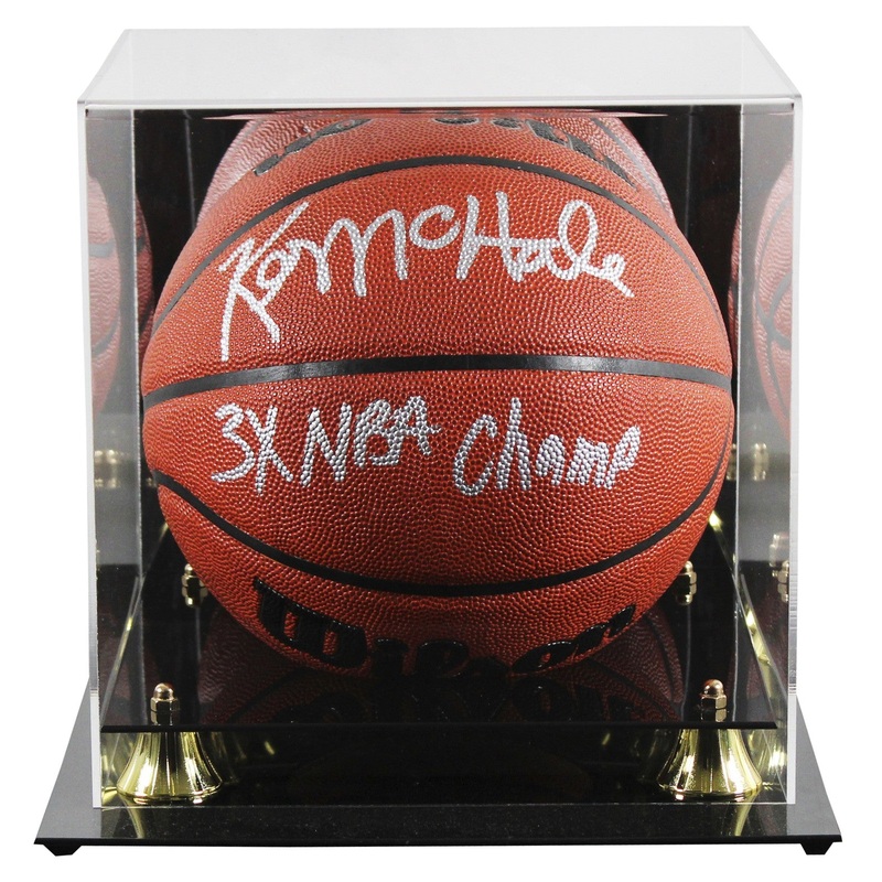 Celtics Kevin McHale 3x NBA Champ Signed Wilson Basketball W/ Case BAS Witness