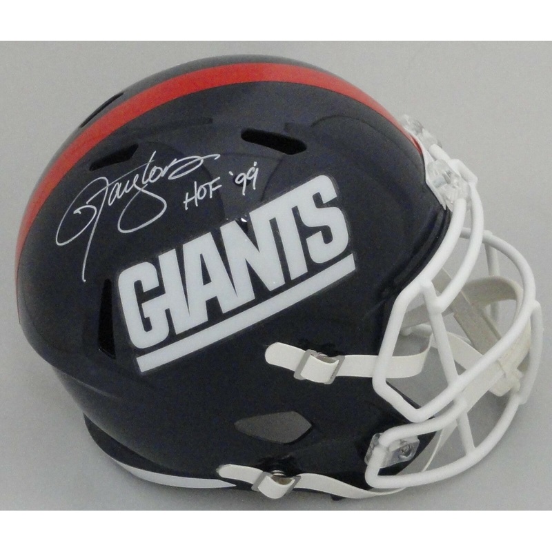 Giants LAWRENCE TAYLOR Signed Full Size Replica Speed Helmet AUTO w/ HOF – BAS