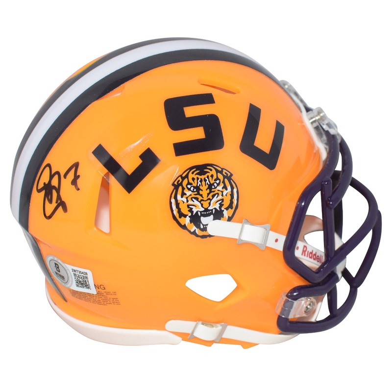 PATRICK PETERSON AUTOGRAPHED LSU TIGERS SPEED MINI HELMET BECKETT