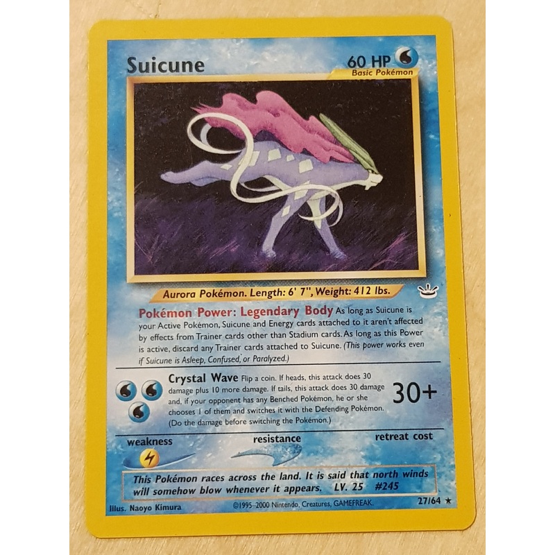 Pokemon Neo Revelation Suicune #27/64 Trading Card