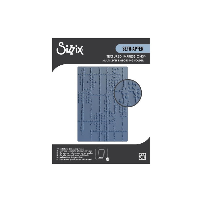 Sizzix   Multi Level Embossing Folder by Seth Apter Dot Matrix
