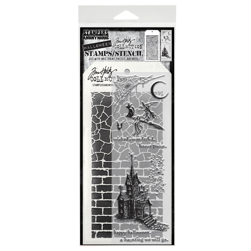 Stampers Anonymous Bewitching Tim Holtz Clear Stamp and Stencil