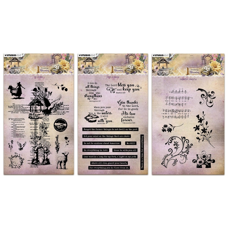 Studio Light Jenine’s Mindful Art – Growing & Blooming Stamp Bundle