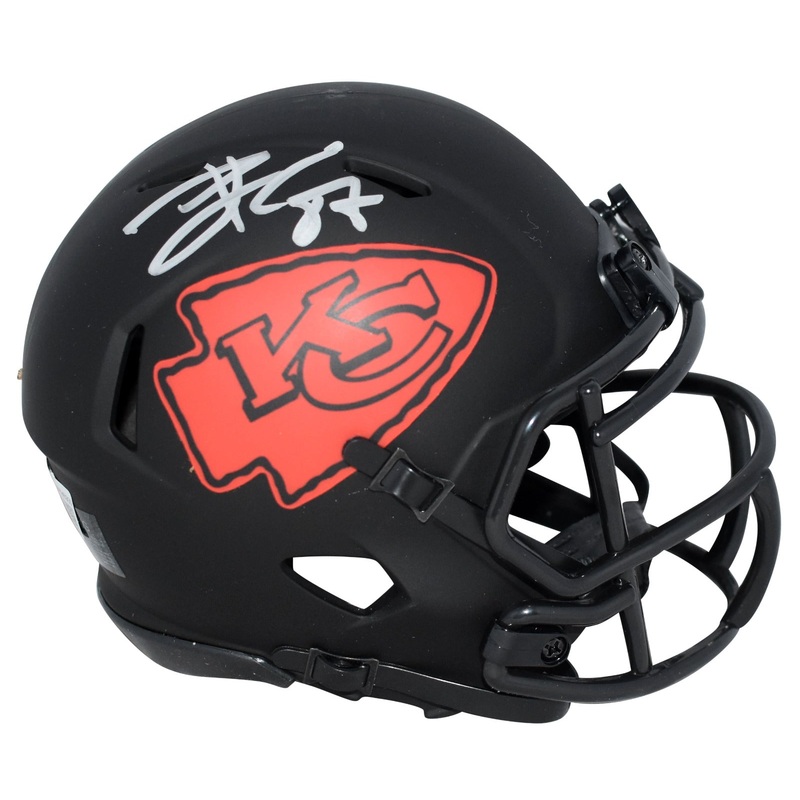 TRAVIS KELCE SIGNED KANSAS CITY CHIEFS ECLIPSE SPEED MINI HELMET BECKETT
