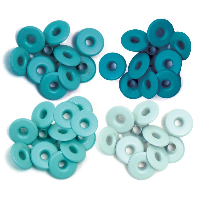 We R Eyelets Wide 40/Pkg|Aqua|Blue|Brown|Cool Metal|Grey|Pink|Purple|Red|Warm Metal|yellow