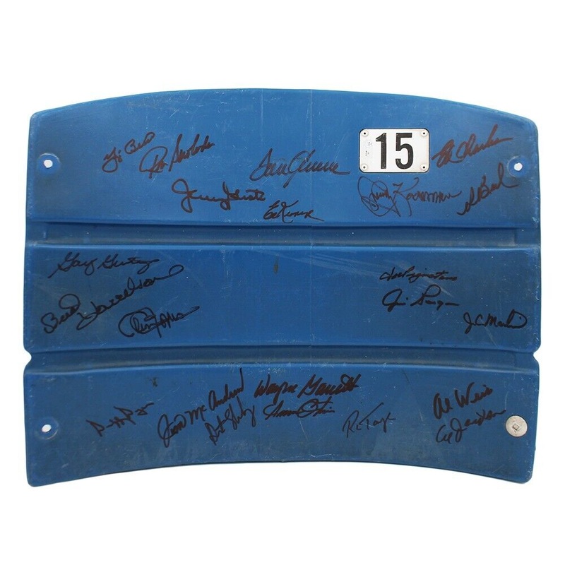 1969 New York Mets Team Autographed/Signed Shea Stadium Seatback-Seaver, Berra,