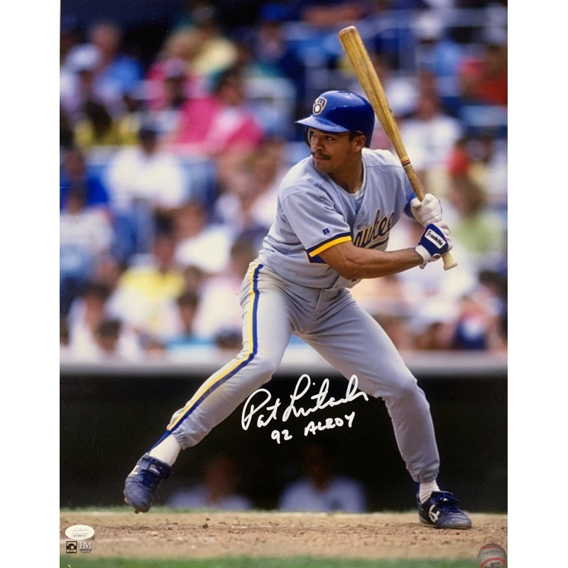 Brewers Infielder PAT LISTACH Signed 16×20 Photo AUTO #1 w/ 92 AL ROY – JSA
