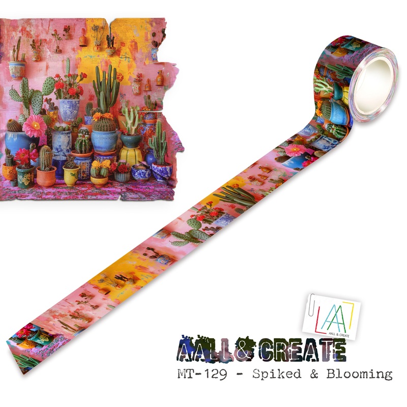 #MT-129 – Washi Tape – Spiked & Blooming (Layer-It-Up!)