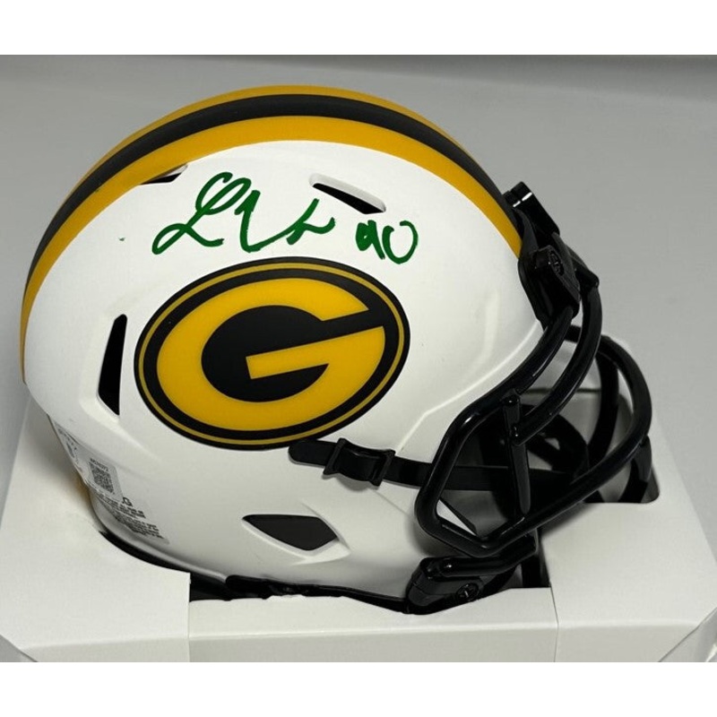 Packers LUKAS VAN NESS Signed Riddell LUNAR Speed Mini Helmet AUTO – BAS
