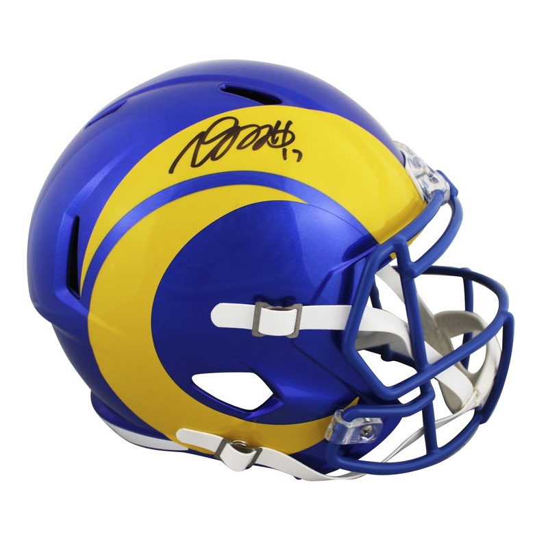 Rams Davante Adams Authentic Signed Full Size Speed Rep Helmet BAS Witnessed