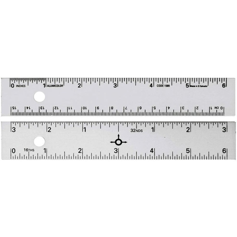 Small Straight Edge Ruler with Center-Finding Back 6 – Card Size