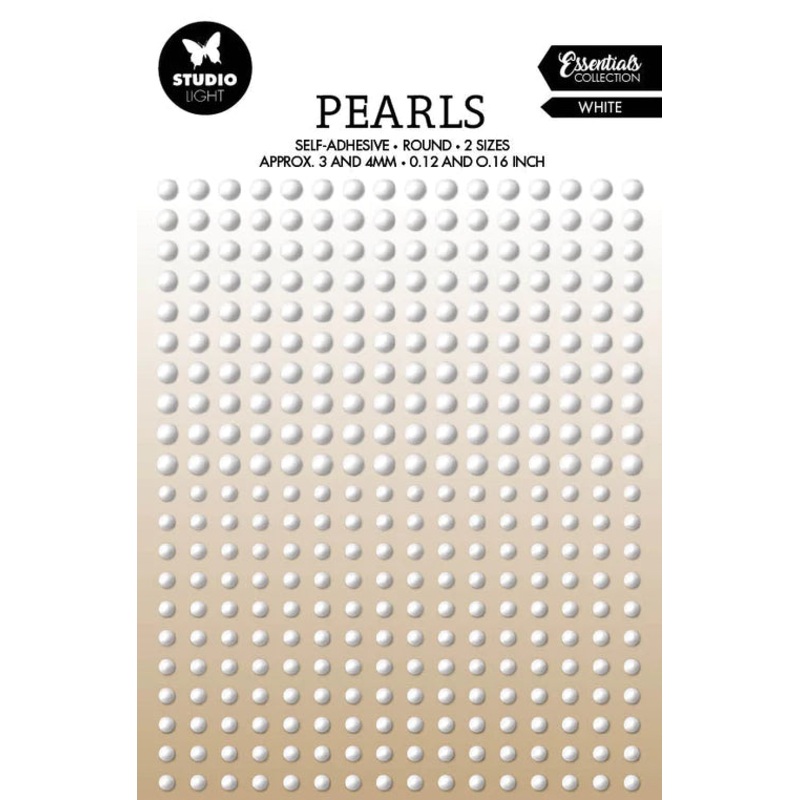 Studio Light Self-Adhesive Pearls White Pearls Essentials105x160x4mm 336 PC nr.27