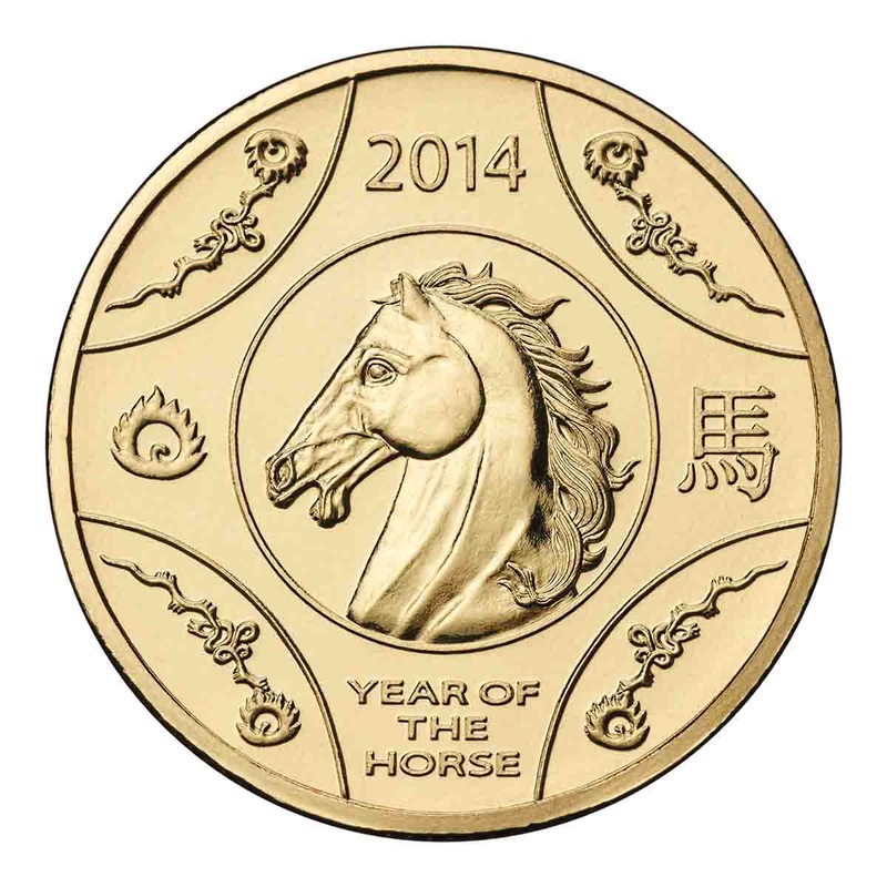 Year of the Horse 2014 $1 Uncirculated Coin