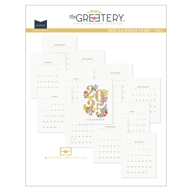 2025 Calendar Pages – Full