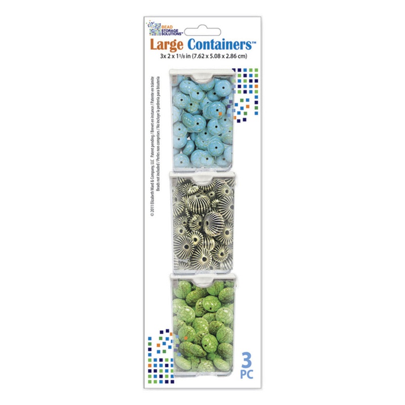 Bead and Embellishment Storage Containers – Large / Set of 3