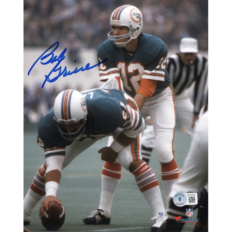 Bob Griese Autographed Miami Dolphins 8×10 Photo Beckett Witnessed