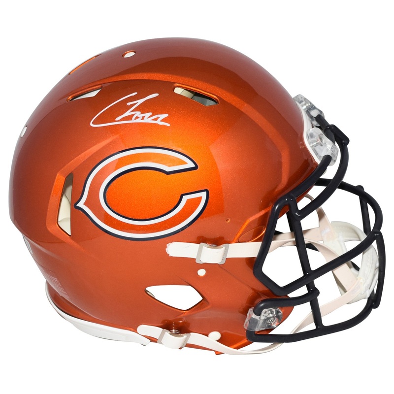 COLSTON LOVELAND SIGNED CHICAGO BEARS FLASH AUTHENTIC SPEED HELMET BECKETT