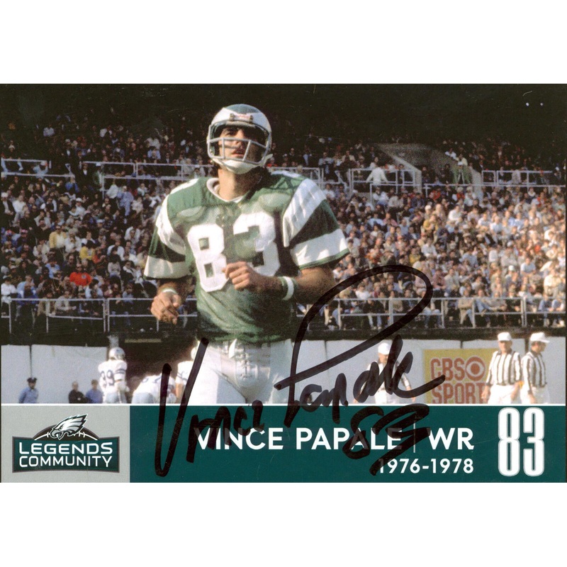 Eagles Vince Papale Authentic Signed 5×7 Postcard Autographed BAS #BQ98506