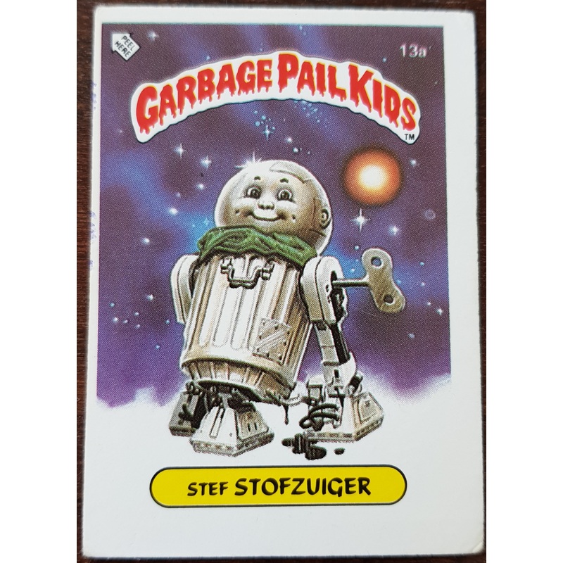 Garbage Pail Kids Dutch Series 1 #13a – Stef Stofzuiger Sticker (b)