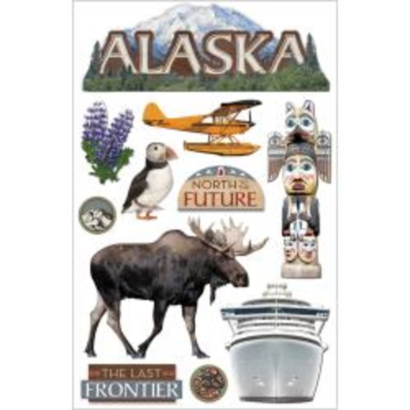 Paper House 3D Stickers 4.5X7.5 – Alaska