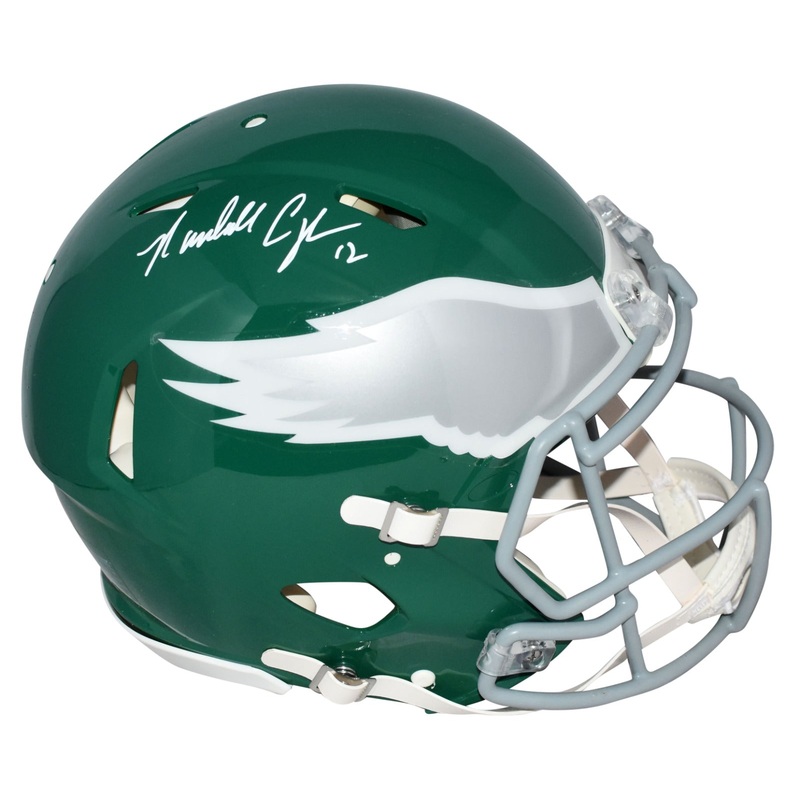 RANDALL CUNNINGHAM SIGNED PHILADELPHIA EAGLES SPEED AUTHENTIC HELMET BECKETT