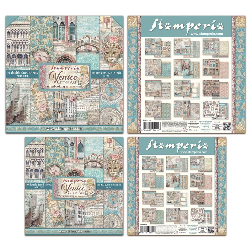 Stamperia Venice City of Art 8×8 & 12×12 Paper Pack Bundle