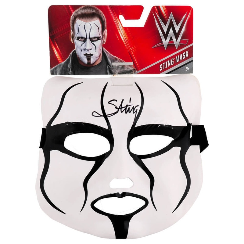 Sting Signed WWE White & Black Wrestling Mask – (SCHWARTZ SPORTS COA)