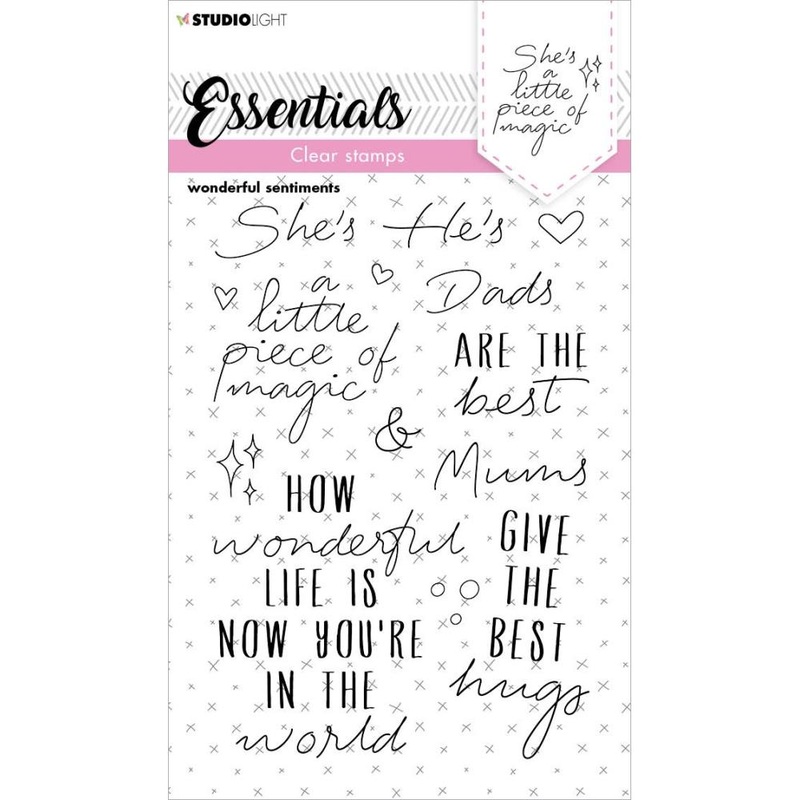 Studio Light Essentials Clear Stamp Nr. 173, Wonderful Sentiments