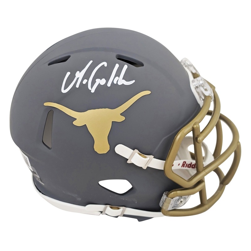 Texas Matthew Golden Authentic Signed Slate Speed Mini Helmet BAS Witnessed