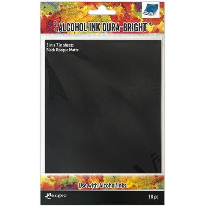 Tim Holtz Alcohol Ink Dura-Bright – Black Opaque Matte 10/pkg 5×7